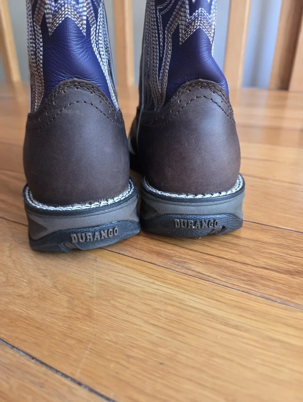 Durango Kids Purple and Brown Western Pull-On Boots